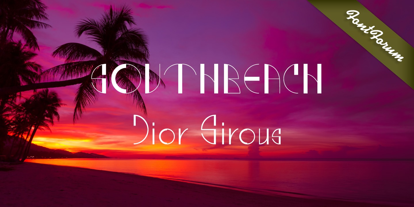 Beispiel einer Southbeach Regular-Schriftart